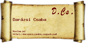 Darázsi Csaba névjegykártya